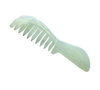 Jade Combs - Peine de pelo lujoso de jade, herramienta de masaje | Masajeador calmante para el cabelludo, estimulador meridiano, del estrés, diseño biomimético, ultra suave