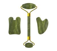 Jade Cooling Sleep Mask Para Masaje Facial De Ojos Piedra Natural Jade Roller Gouache Scraper Massager Roller Set Jade Eye Mask,Juego De 3 Rodillos C