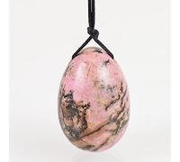 Jade Egg Set Taladro Natural Rodonita Yoni Huevo Mineral Cuarzo Masaje Bola Kegel Ejercicio Mujeres,45x30 Mm