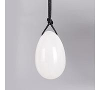 Jade Egg Yoni Gift Boxes Set Natural Stone White Jade Eggs Drill Massage Crystal Ball Kegel Exercise, 40x25 mm