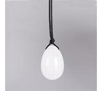 Jade Egg Yoni Gift Boxes Set Natural Stone White Jade Eggs Drill Massage Crystal Ball Kegel Exercise, 30x20 mm