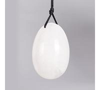Jade Egg Yoni Gift Boxes Set Natural Stone White Jade Eggs Drill Massage Crystal Ball Kegel Exercise, 45x30 mm