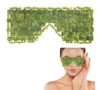 Jade Eye Mask, Green Jade Eye Cover Natural Jade Sleep Cover para terapia caliente y fría, Ojos faciales Tuber de ojo para alivio Cubierta de ojos, Jade Eye Mask