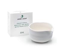 Jade Leaf Matcha Tazn de t de porcelana tradicional con boquilla de vertido - porcelana hecha a mano con glaseado mate blanco - para t verde m