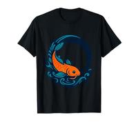 Jade Lucky Koi Comet Kids Star Art con remolinos de Agua Que fluyen Camiseta
