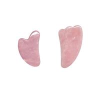 Jade Natural Guasha Juego de herramientas de masaje de cuarzo rosa facial masaje corporal Guasha Junta Gouache Rascador masajeador, 1