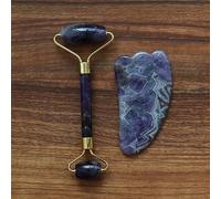 Jade Natural, Masajeador Con Raspador Guasha, Juego De Rodillos Para El Cuello, Espalda, Cuerpo, Terapia Gua Sha, Masaje Facial, Tabla De Gouache Para El Cuidado De La Piel,Conjunto B