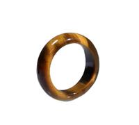 Jade Ring Natural Tiger's Eye Stone Anillo Joyería Lucky Auspicy Peace Amulet Men's Y Mujer Joyería Fina Jade Ring (Gem Color : 2 Diameter19-20mm)