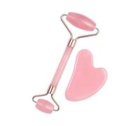 Jade Roller Massage Stick & Gua Sha Set - 100% Natural Stone Facial Massage Tools for Lymp