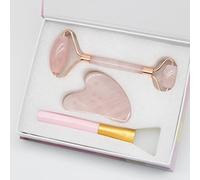 Jade Roller Natural Rose Quartz Gua Sha Set Facial Body Massager Roller Jade Stone Masaje Set Herramientas De Masaje Facial,conjunto 6