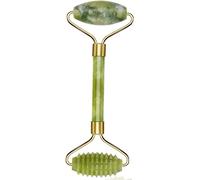 Jade Roller - Rodillo de masaje facial - 100% piedra natural - Rodillo facial antienvejecimiento natural para la hinchazón de los ojos, reafirmante de la piel, rejuvenecimiento de cara y cuello, color