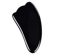 Jade Sawtooth Face Roller GuaSha Tool Set Natural Black Obsidian Crystal Stone, herramienta de guasha