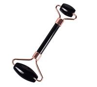 Jade Sawtooth Face Roller GuaSha Tool Set Natural Black Obsidian Crystal Stone,Roller