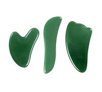 Jade Stone Gua Sha Board Herramientas de masaje facial Masajeador natural Gouache para el cuidado de la piel del cuerpo de la cara SPA, tipo 2