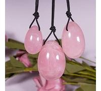 Jade Stone Yoni Huevos Masaje Cuentas de cristal natural Apriete Curación Yoga Ejercicio Tren Músculos del suelo pélvico Kegel Egg-Rose_Quartz_20mm_30mm