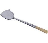 JADE TEMPLE 17281 Espátula para Wok con Mango de Madera, L 43 cm, Metal, Plata, 34 cm