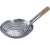 JADE TEMPLE 17282 Colador de Metal con Mango de Madera, diámtro: 30 cm, Longitud: 20 cm, Plata, 62 x 41 x 28 cm