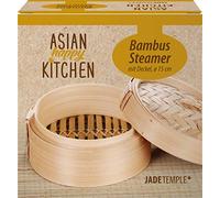 JADE TEMPLE Asian Happy Kitchen - Vaporera de bambú con tapa
