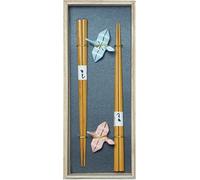 JADE TEMPLE Juego de palillos con bancos de grúa de cerámica - 1 juego