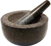 Jade Temple - Mortero de Piedra con Maja, Granito Macizo con 18 cm de diámetro y 8,5 cm de Altura