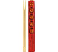 JADE TEMPLE Palillos Chinos de bambú en Funda de Papel, 21CM, descartable, Marrón, 52 x 23.5 x 33.5 cm, 20 Unidades