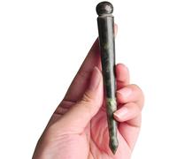 Jade Trigger Point Digitopresión Gua Sha Masaje Bolígrafo para acupuntura, cuidado natural del cuerpo de piedra de jade Relax Self Massager Tool, aliviar el dolor y el dolor muscular, punta fina