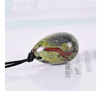 Jade Yoni Egg Natural Mineral Quartz Dragon Blooded Stone Egg Healing Massage Ball Kegel Exercise-30X20MM