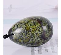 Jade Yoni Egg Natural Mineral Quartz Dragon Blooded Stone Egg Healing Massage Ball Kegel Exercise-45X30MM