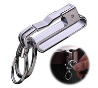 Jade2 Trabilla para cinturón llavero clip EDC cinturón llavero cierre rápido llave táctica clip con liberación rápida para policía, bomberos, pantalones vaqueros hombre, plata