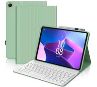 JADEMALL Funda con Teclado para Lenovo Tab M10 3rd Gen 10.1", Teclado Magnético Extraíble Inalámbrico Bluetooth con Español Ñ para Tablet Lenovo Tab M10 (3.ª Generación) 10.1 Pulgadas, Verde Claro