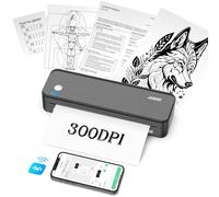 JADENS Impresora portátil inalámbrica, compatible con papel térmico de 8.5 x 11 pulgadas, impresora térmica Bluetooth, impresora de viaje de 300 DPI, impresora sin tinta compatible con iOS, Android y