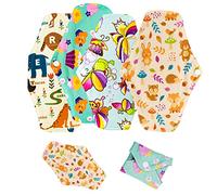 Jadeseal 4 unidades lavables Almohadilla Menstrual, 25.5 CM Reutilizable de fibra de bambú, Lavable Menstrual Pads Almohadilla el Cuidado Nocturno, Deportivo y Posparto