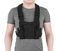 Jadeshay Arnés para el Cofre de Radio - Paquete de Cofre de Nylon Ajustable para Hombres Bolsa de Cofre para Equipos de Radio walkie-Talkie