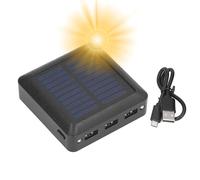 Jadeshay Banco de energía Solar, Cargador Solar portátil, Banco de energía Solar Cargador Solar USB de 10000 mAh, 3 Salidas USB con luz LED for Acampar al Aire Libre y Pescar.