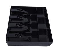 Jadeshay Bandeja de Efectivo,Caja Registradora Cajón Portamonedas 4 Compartimentos para Billetes 3 Organizador de Dinero para Supermercados Cafeterías y Establecimientos Similares,32 x 24.5 x 3.5cm