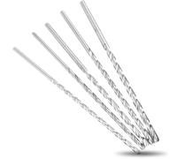 Jadeshay Brocas Largas,5 Piezas Brocas Madera HSS Alta Velocidad Brocas 160 mm de Largo 2mm 3mm 3.5mm 4mm 5mm de Diámetro Juego Dureza Espiral Broca de Mango Recto para Madera de Plástico y Aluminio