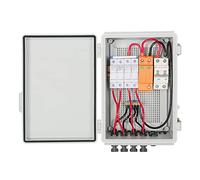 Jadeshay Caja Combinadora Fotovoltaica,DC 500V 63A Caja de Distribución Solar,Interruptor de Aislamiento Caja Combinadora, para Sistema Panel Solar Fotovoltaico