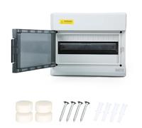 Jadeshay Caja de Distribución,12 Módulos Caja Cuadro Electrico de Superficie Impermeable IP65 Caja de Fusibles Eléctrica para Jardín Interior y Exterior