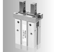 Jadeshay Cilindro Neumático,20 mm Cilindro de Aire Neumático Pinza de Aire de Estilo Paralelo al Orificio Cilindro Válvula Neumática de Doble Efecto y Doble Vástago MHZ2-20D