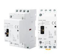 Jadeshay Contactor de CA 4P 25A 400V Contactor Trifásico de Tamaño Reducido y Alta Temperatura para Uso Industrial Manual y Automático Montaje en Carril DIN 4NO Contactos