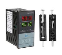 Jadeshay Controlador de Temperatura,-199℃ ~ 1300℃ PID Digital Regulador de Temperatura Termostato con K Sensor PT100 y Pantalla LCD,Universal Relé Entrada SSR Salida