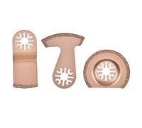 Jadeshay Cuchillas de Sierra Oscilante,3 piezas Juego de Hojas de Sierra Oscilante Cuchillas Multiherramientas Oscilantes para Corte Cerámico de Azulejos de Porcelana, Carburo