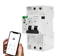 Jadeshay Diferencial Auto Rearmable WiFi,Control Remoto por Aplicación de TUYA Smart Life 63A Interruptor Diferencial Magnetotérmico con Protección Contra Fugas Reconexión Sobretensión y Subtensión