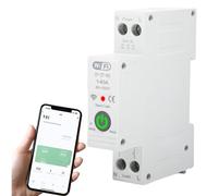 Jadeshay Disyuntor Inteligente WIFI Reloj Programador Piscina WIFI 1P 63A Medidor de Consumo Electrico WIFI con Control Remoto para Hogar Inteligente