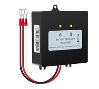 Jadeshay Equilibrador de Batería,24V Balanceador de Batería Solar Ecualizador 2 Grupos 12V en Serie Equilibrador de Voltaje para Plomo-Ácido/Litio/Hidruro Metálico de Níquel/Fosfato de Hierro y Litio