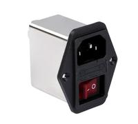 Jadeshay Filtro emi,115V/250V Filtro de Alimentación Enchufe Monofásico Filtros de Interferencia Electromagnética con Fusible para Suprimir Las Interferencias de Impulsos Continuos y Intermitentes