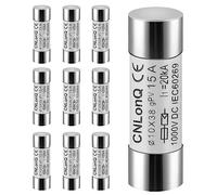 Jadeshay Fusible Fotovoltaico, 10 Piezas 15A DC1000V Fusible Solar Tipo gPV Enlace de Fusible HSPV-30 10x38 mm para Protección del Sistema Solar Fotovoltaico