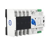 Jadeshay Interruptor de Transferencia Automática de Doble Potencia, ATS Controlador de Fuente de Alimentación Ininterrumpida Interruptor ZGQ5G-100A/4P Interruptor de Palanca de Cambio Automático