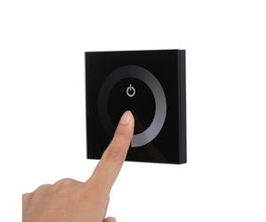 Jadeshay Interruptor Regulador de Luz,DC12V-24V Dimmer Switch Regulable Negro Interruptor de Pared Controlador Panel Táctil Atenuador de Regulación