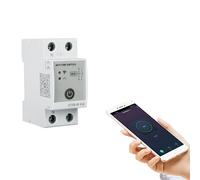 Jadeshay Interruptor WiFi,AC220V 63A Disyuntor Inteligente WiFi Tuya Interruptor de Relé de Temporizador Interruptor Horario Interruptor de Control Remoto de Teléfono Móvil de Casa 35mm Carril DIN